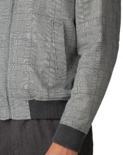 Baird Casual Jackets Checked Bomber Jacket - Black 9 Baird Casual Jackets Checked Bomber Jacket - Black