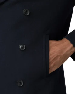Baird Double-Breasted Wool Peacoat - Dark Navy Coats