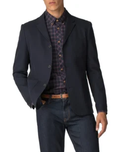 Baird Utility Texture Blazer - Dark Navy Casual Jackets
