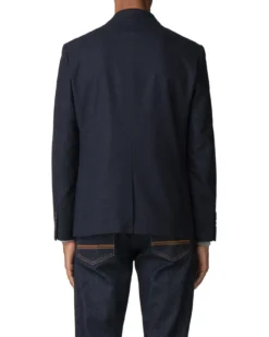 Baird Tipped Flannel Blazer - Navy