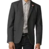 Baird Casual Jackets Tipped Flannel Blazer - Charcoal