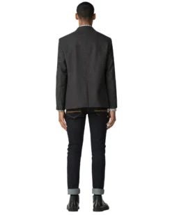 Baird Casual Jackets Tipped Flannel Blazer - Charcoal