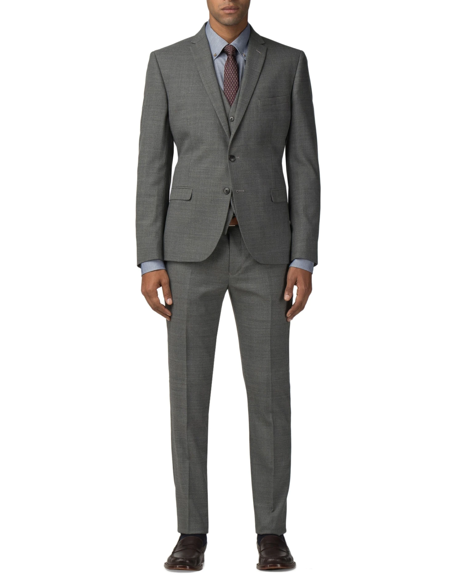 Baird High-Twist Texture Stretch Camden Fit Suit Jacket - Grey 7 Baird High-Twist Texture Stretch Camden Fit Suit Jacket - Grey