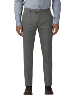 Baird Tailored Shop High-Twist Texture Camden Fit Suit Trouser - Grey