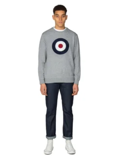 Baird Applique Target Sweatshirt - Grey Loungewear