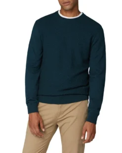 Baird Textured Knit Crewneck Sweater - Trekking Green Sweaters