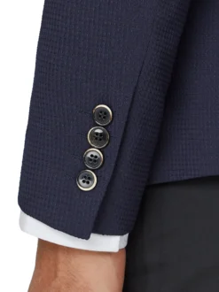 Baird Texture Double-Breasted Suit Jacket - Navy 9 Baird Texture Double-Breasted Suit Jacket - Navy
