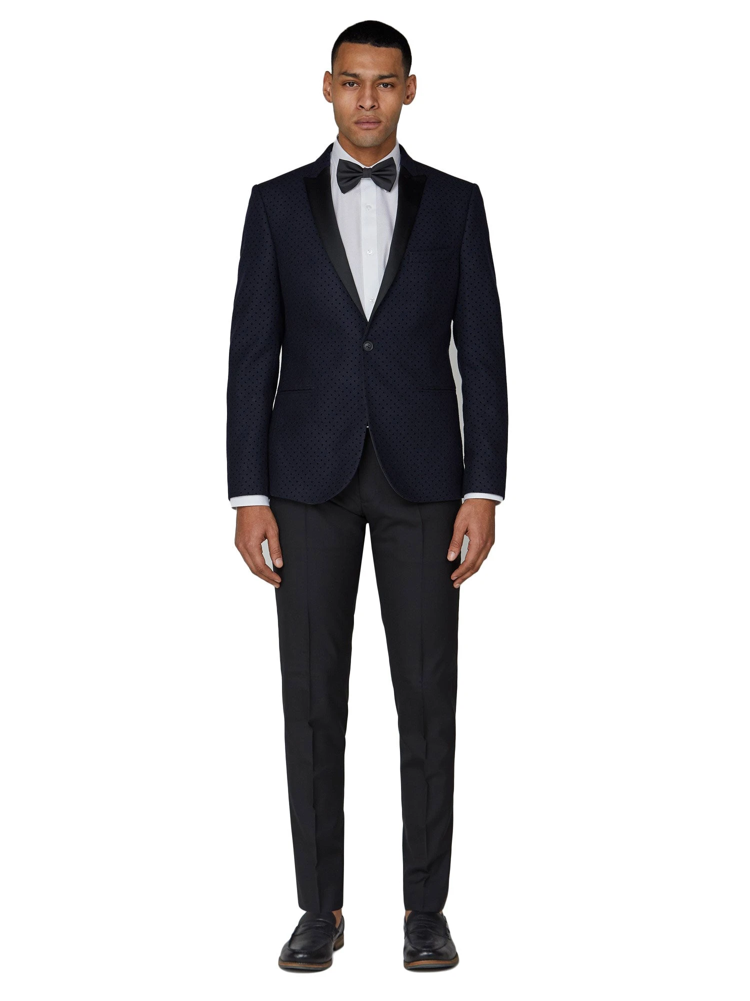 Baird Tailored Shop Polka Dot Camden Fit Tuxedo Jacket - Navy 6 Baird Tailored Shop Polka Dot Camden Fit Tuxedo Jacket - Navy