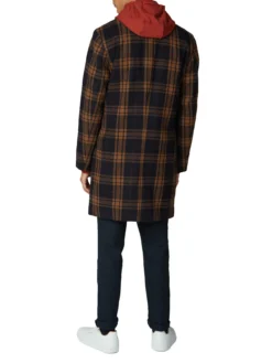 Baird Check Long Tailored Coat - Black Coats
