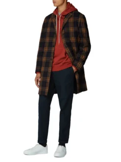 Baird Check Long Tailored Coat - Black Coats