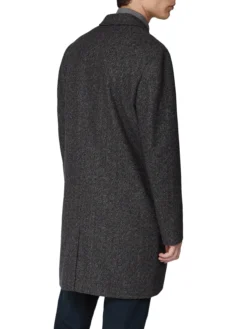 Baird Coats Herringbone Overcoat - Coffee