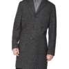 Baird Coats Herringbone Overcoat - Coffee