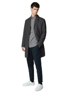 Baird Coats Herringbone Overcoat - Coffee