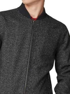 Baird Herringbone Bomber Jacket - Coffee Casual Jackets