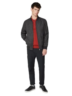 Baird Herringbone Bomber Jacket - Coffee Casual Jackets