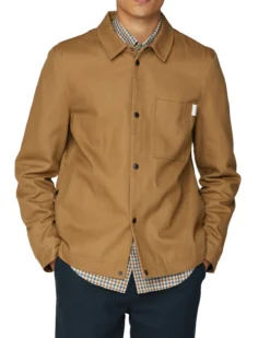 Baird Twill Overshirt Jacket - Tan Casual Jackets