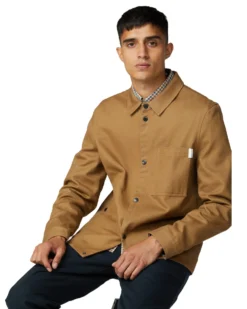Baird Twill Overshirt Jacket - Tan Casual Jackets