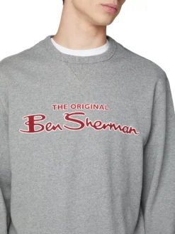 Baird Crewneck Logo Sweatshirt - Aluminum Loungewear