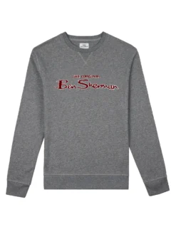 Baird Crewneck Logo Sweatshirt - Aluminum Loungewear