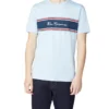 Baird Chest Stripe Logo Print Tee - Sky