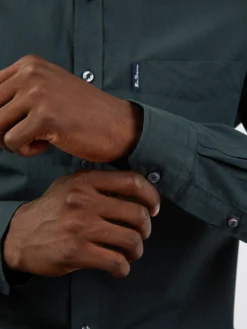 Baird Long-Sleeve Shirts Long-Sleeve Signature Gingham Shirt - Dark Green