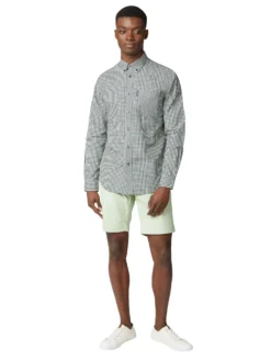 Baird Signature Slim Stretch Chino Short - Green Shorts