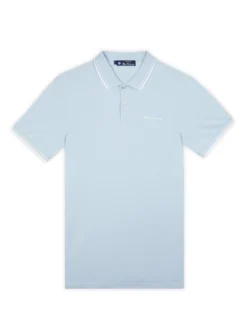 Baird Organic Cotton Signature Polo Shirt - Sky