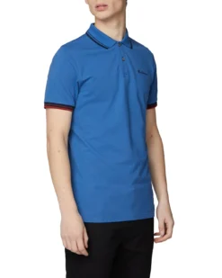 Baird Organic Cotton Signature Polo Shirt - Blue