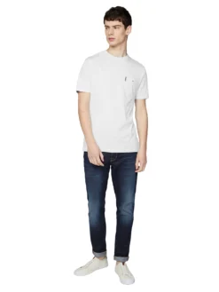 Baird Organic Cotton Signature Pocket Tee - White Loungewear