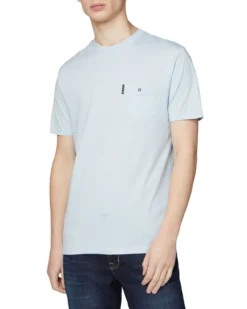 Baird Loungewear Organic Cotton Signature Pocket Tee - Sky