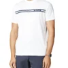 Baird Printed Chest Stripe Tee - White Loungewear