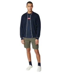 Baird Loungewear Printed Chest Stripe Tee - Dark Navy