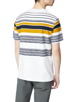 Baird Loungewear Reverse Knit Stripe Tee - Snow White