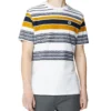 Baird Loungewear Reverse Knit Stripe Tee - Snow White