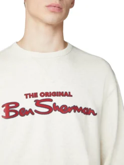 Baird Loungewear Signature Logo Sweatshirt - Ecru