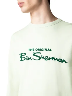 Baird Loungewear Signature Logo Sweatshirt - Light Green