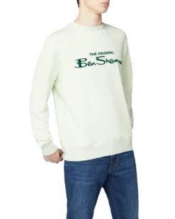 Baird Loungewear Signature Logo Sweatshirt - Light Green