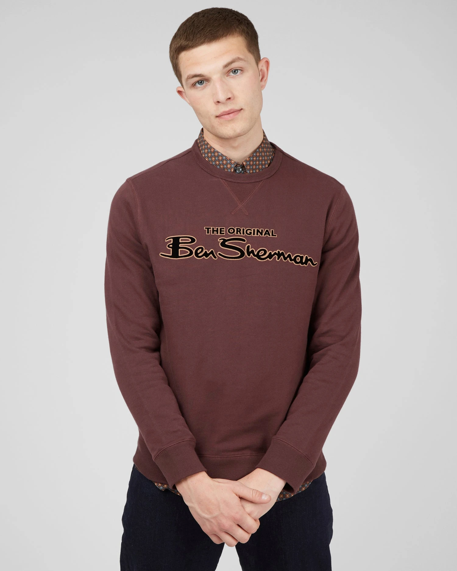 Baird Signature Logo Sweatshirt - Bordeaux Loungewear 3 Baird Signature Logo Sweatshirt - Bordeaux Loungewear