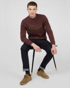 Baird Signature Logo Sweatshirt - Bordeaux Loungewear 10 Baird Signature Logo Sweatshirt - Bordeaux Loungewear