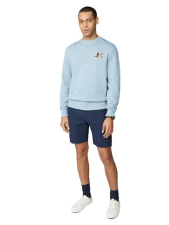 Baird Loungewear Cornelli Logo Sweatshirt - Dusky Blue