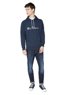Baird Loungewear Embroidered Logo Hoodie - Dark Navy