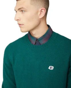 Baird B By Ben Sherman Crewneck Sweater - Forest