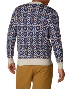 Baird B By Ben Sherman Fair Isle Crew Sweater - Ecru