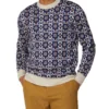 Baird B By Ben Sherman Fair Isle Crew Sweater - Ecru