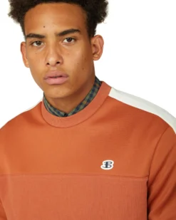 Baird Loungewear B By Ben Sherman Tricot/Loopback Mix Sweatshirt - Sienna