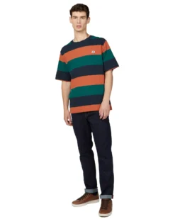 Baird B By Ben Sherman Color Block Logo Tee - Midnight Loungewear