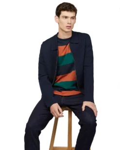 Baird B By Ben Sherman Color Block Logo Tee - Midnight Loungewear
