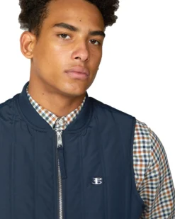 Baird Casual Jackets B By Ben Sherman Quilted Gilet - Midnight 8 Baird Casual Jackets B By Ben Sherman Quilted Gilet - Midnight