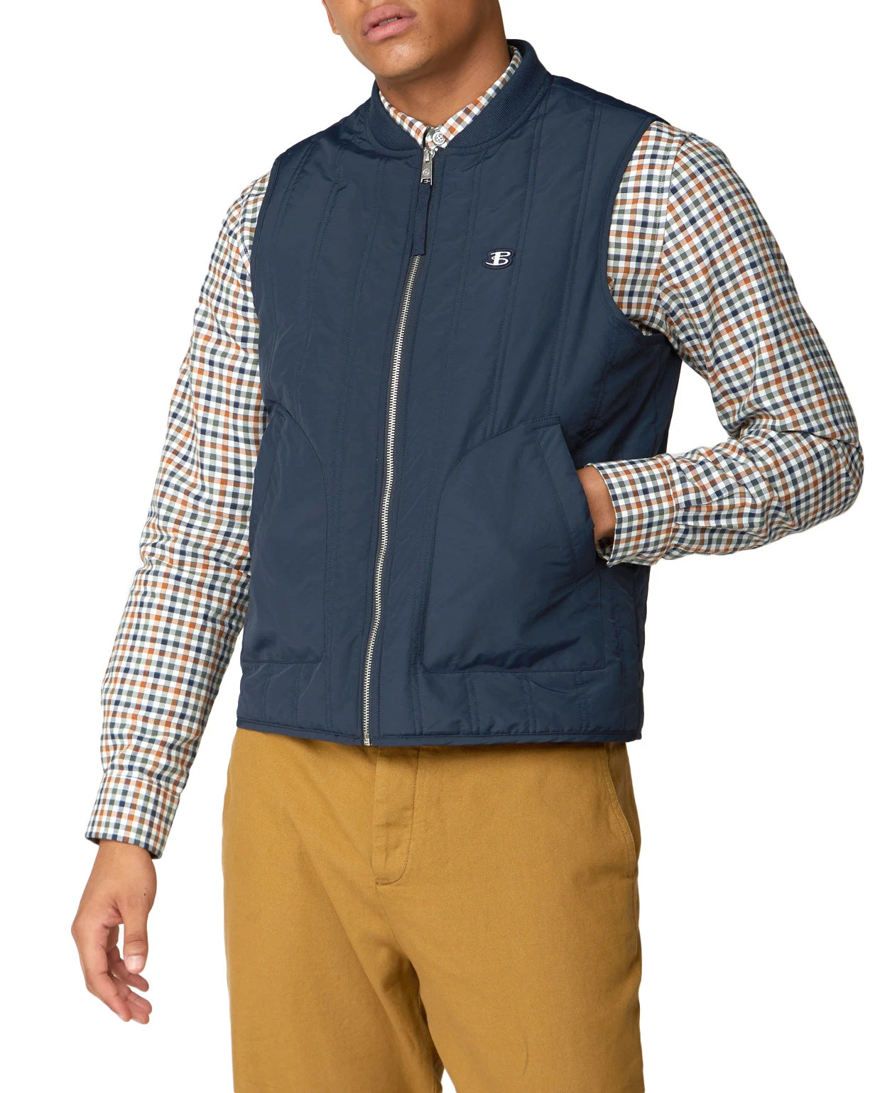 Baird Casual Jackets B By Ben Sherman Quilted Gilet - Midnight 3 Baird Casual Jackets B By Ben Sherman Quilted Gilet - Midnight