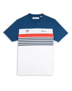 Baird Team GB Men's Chest-Stripe Tee - Marine Loungewear